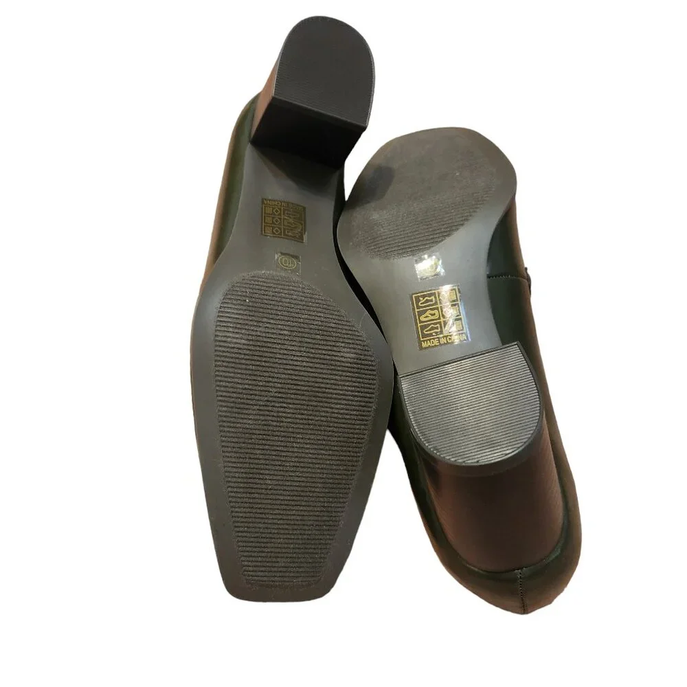 New Journee Collection Crawford Loafer Style Pumps, Square Toe, & Bow - Picture 10 of 10